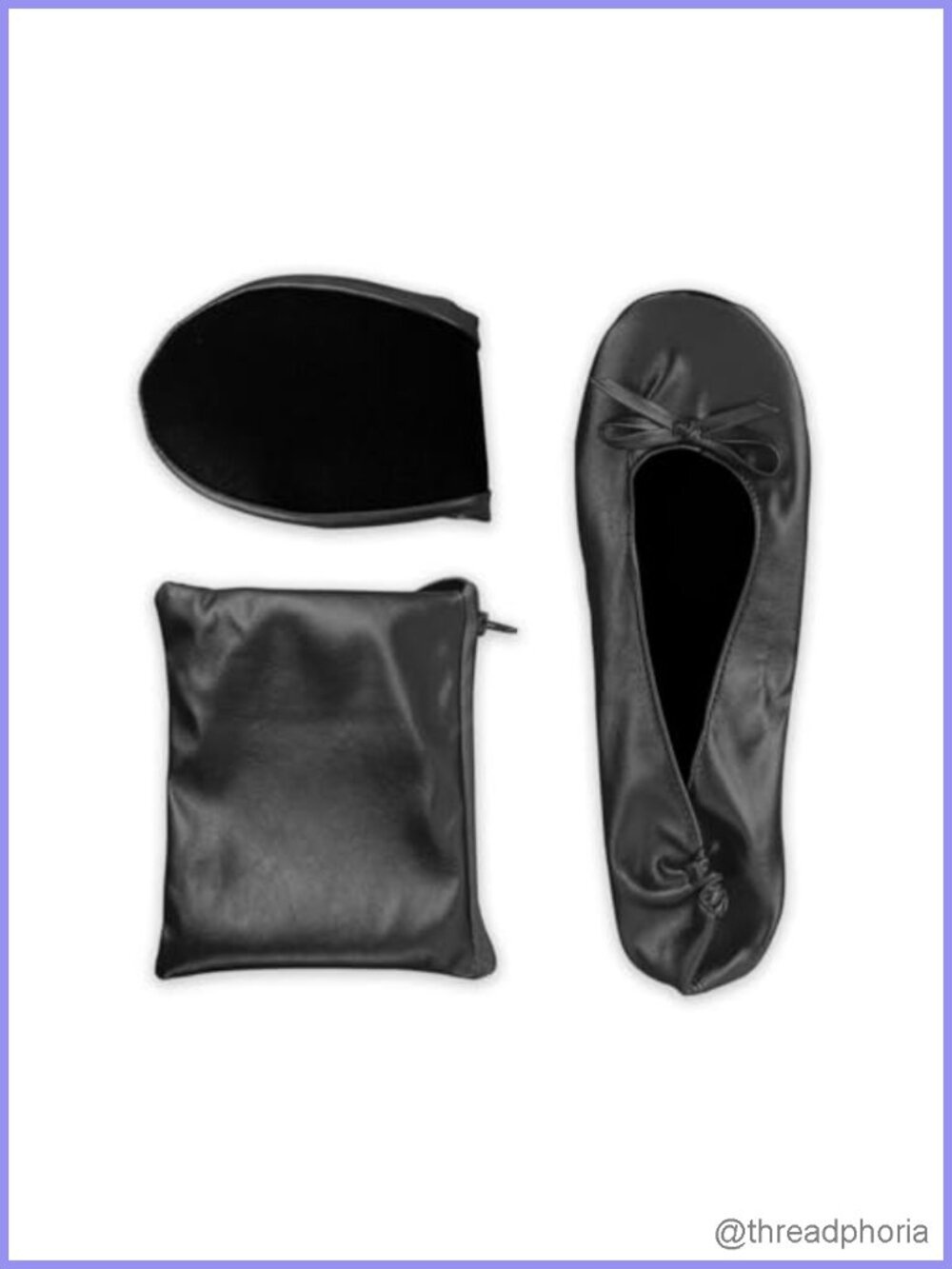Women's Foldable Ballet Flats Portable Roll Up Travel Shoes Wedding Bridesmaid